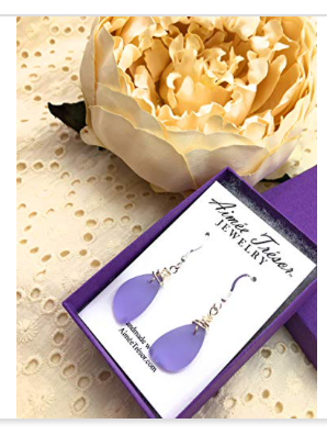 Charming Lavender Sea Glass Earrings