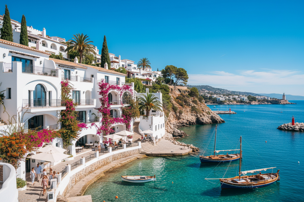 Mediterranean coastal village