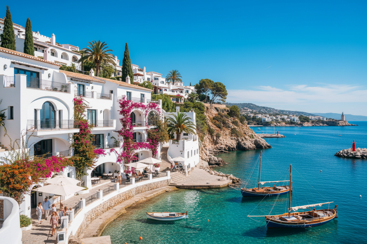 Mediterranean coastal village