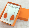 Sunset and Fire Sea Glass Earrings on Sterling Silver Hooks